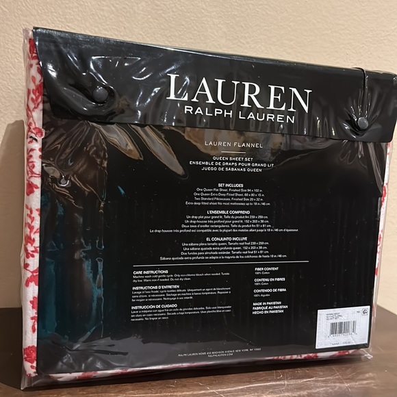 RALPH LAUREN Rhyne Floral Flannel 4 Piece Sheet Set 100% Cotton Queen New - Picture 3 of 5